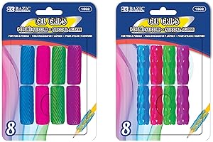 BAZIC Soft Gel Pen Grip 3-Pack