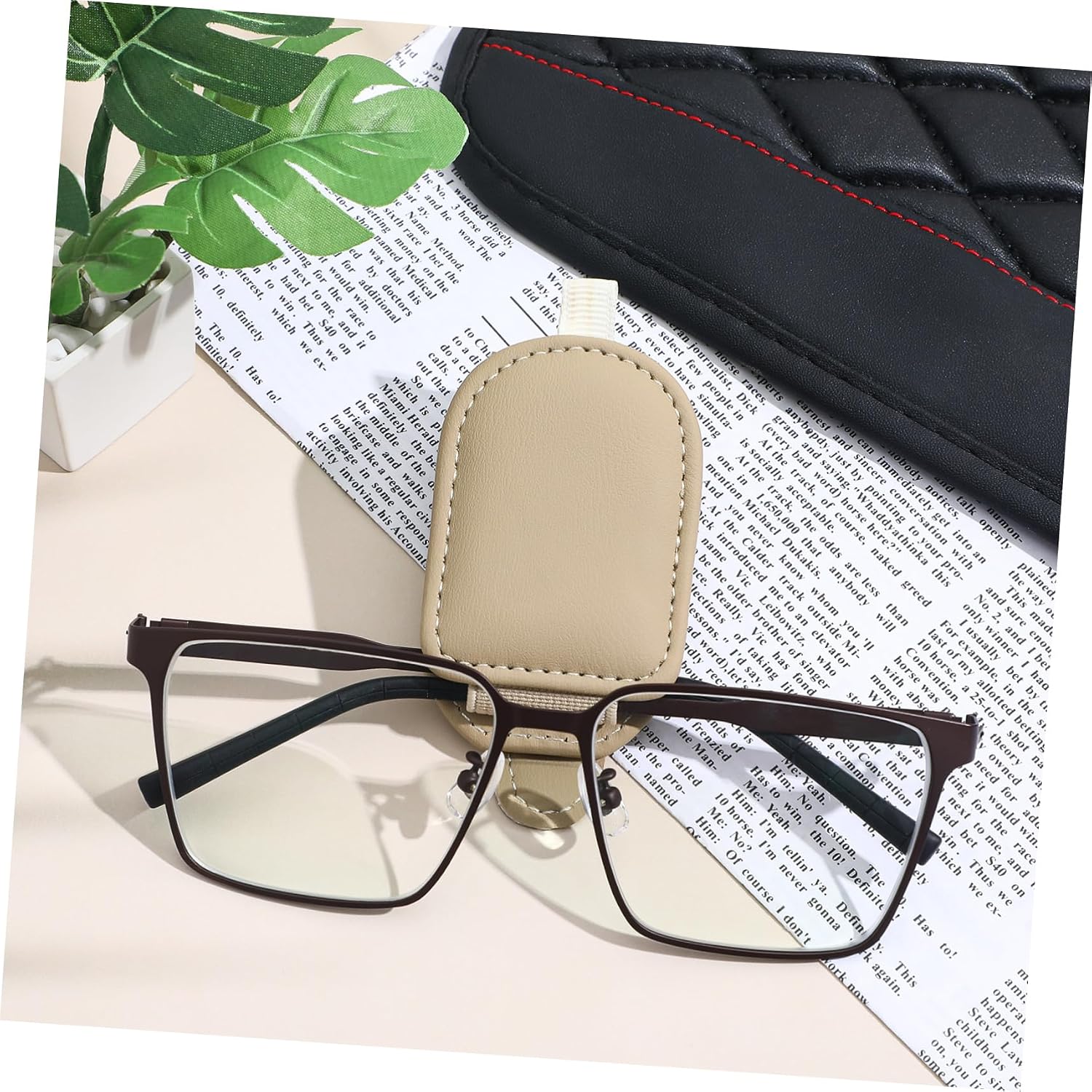 Visor Sunglasses Holder Clip Car Eyeglass Holder Magnetic Glasses Clip for Car Keep Glasses in Place image 3