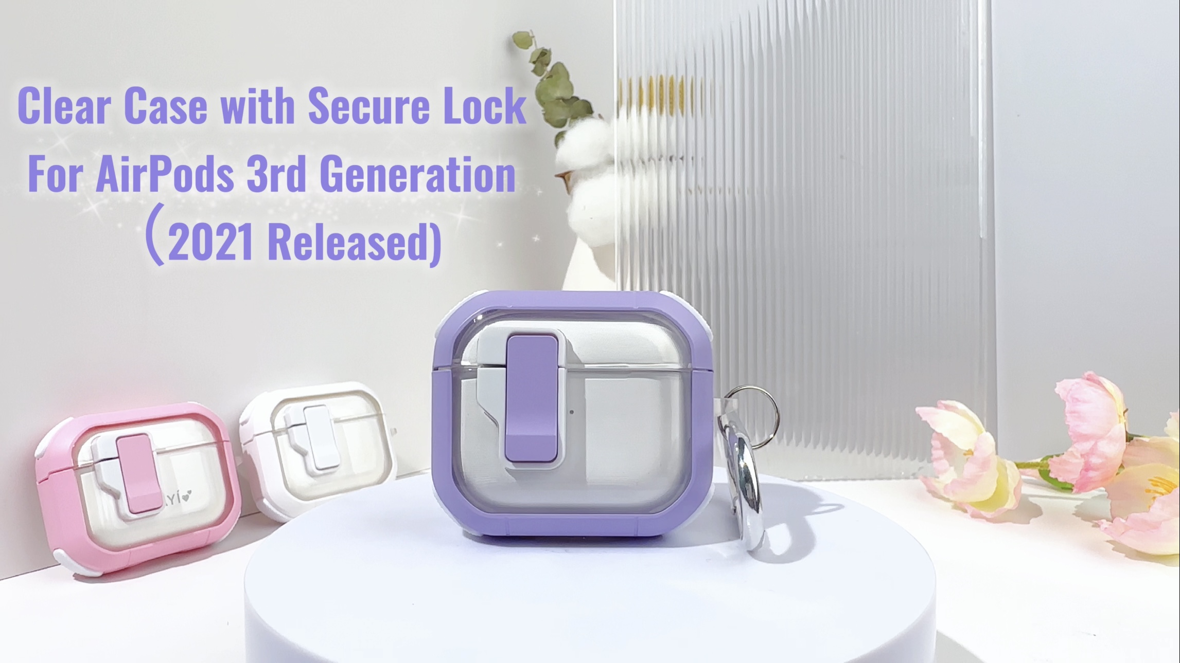 Amazon.com: Clear Case for AirPods 3 Gen, Secure Lock Case for