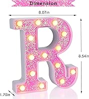 Vista 127 de Foaky LED Letter Lights Sign Marquee Light Up Letters Sign for Night Light Wedding/Birthday Party Battery Powered Christmas Lamp Home Bar