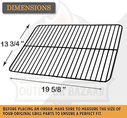 Miniatura 2 de Outdoor Bazaar Juego de rejilla de cocina de porcelana y dos placas de calor de repuesto de acero inoxidable para Charbroil Classic 280 2