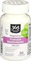 Vista 1 de 365 by Whole Foods Market, Multivitamínico prenatal con hierro, vegetariano, 90