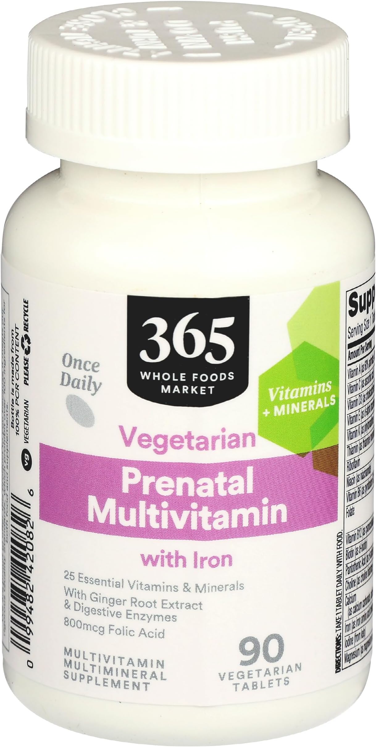 Prenatal Multivitamin with Iron, Vegetarian, 90 Count