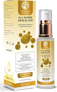 All IN One SKIN ELIXIER, INTENSE Brightening & Lightening Serum with Vitamin C, Arbutin, Kojic Acid, Glutathione, Erase Dark Spots, Blemishes & Hyperpigmentation