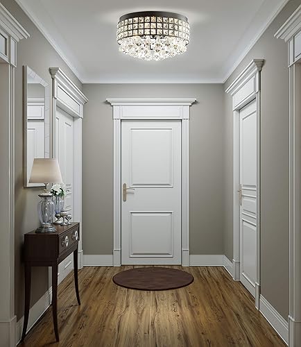 Miniatura 2 de JONATHAN Y JYL6142A Meredith 14.5" 3 gotas de cristal  metal LED montaje empotrado, clásico, transicional, tradicional, glamuroso, regulable, luz