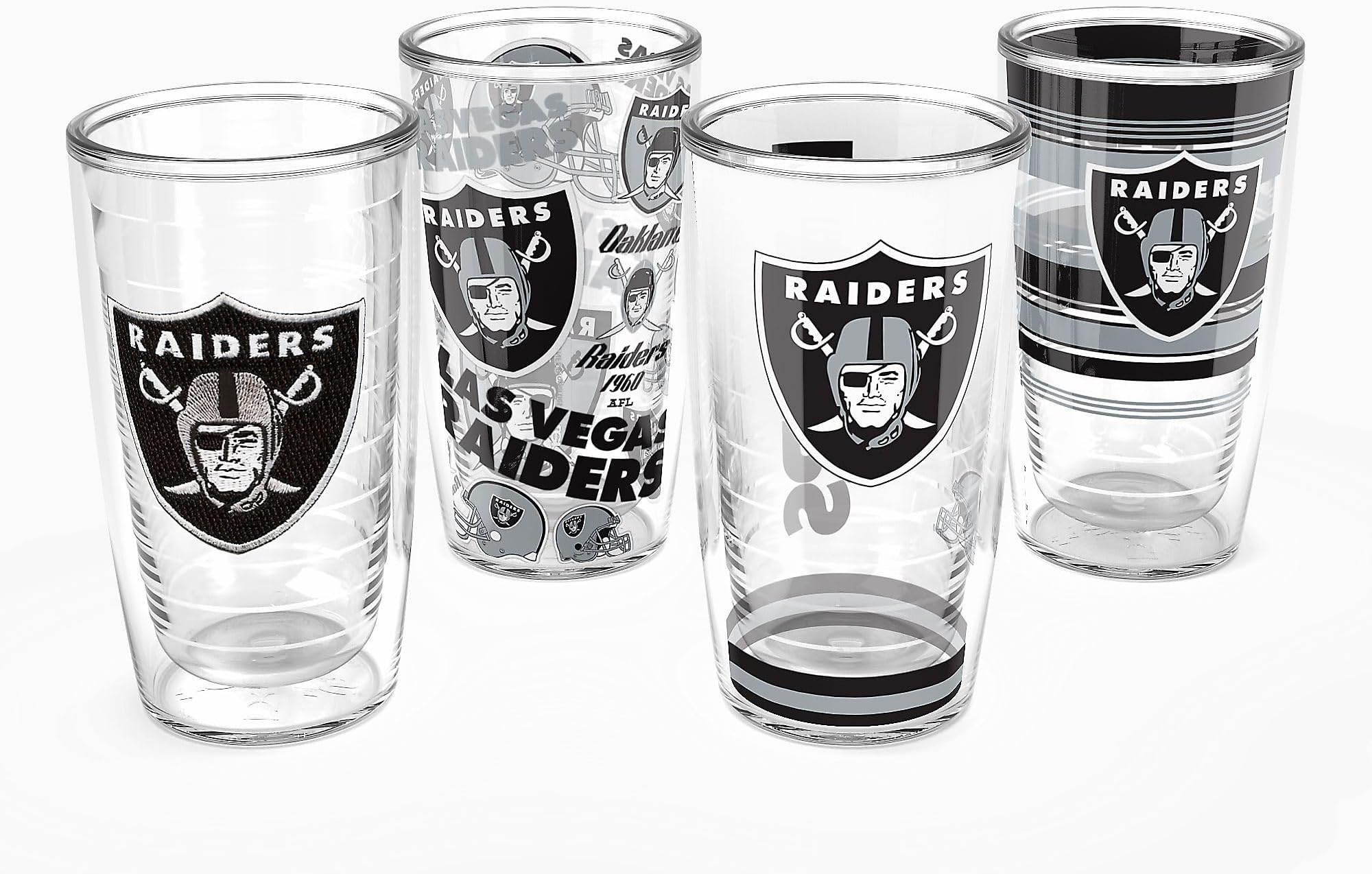 Classic Tritan 16oz Classic Tumbler, Set of 4 | NFL® Las Vegas Raiders - Assorted | Made in America, BPA/PFAS Free, Keeps Drinks Hot or Cold