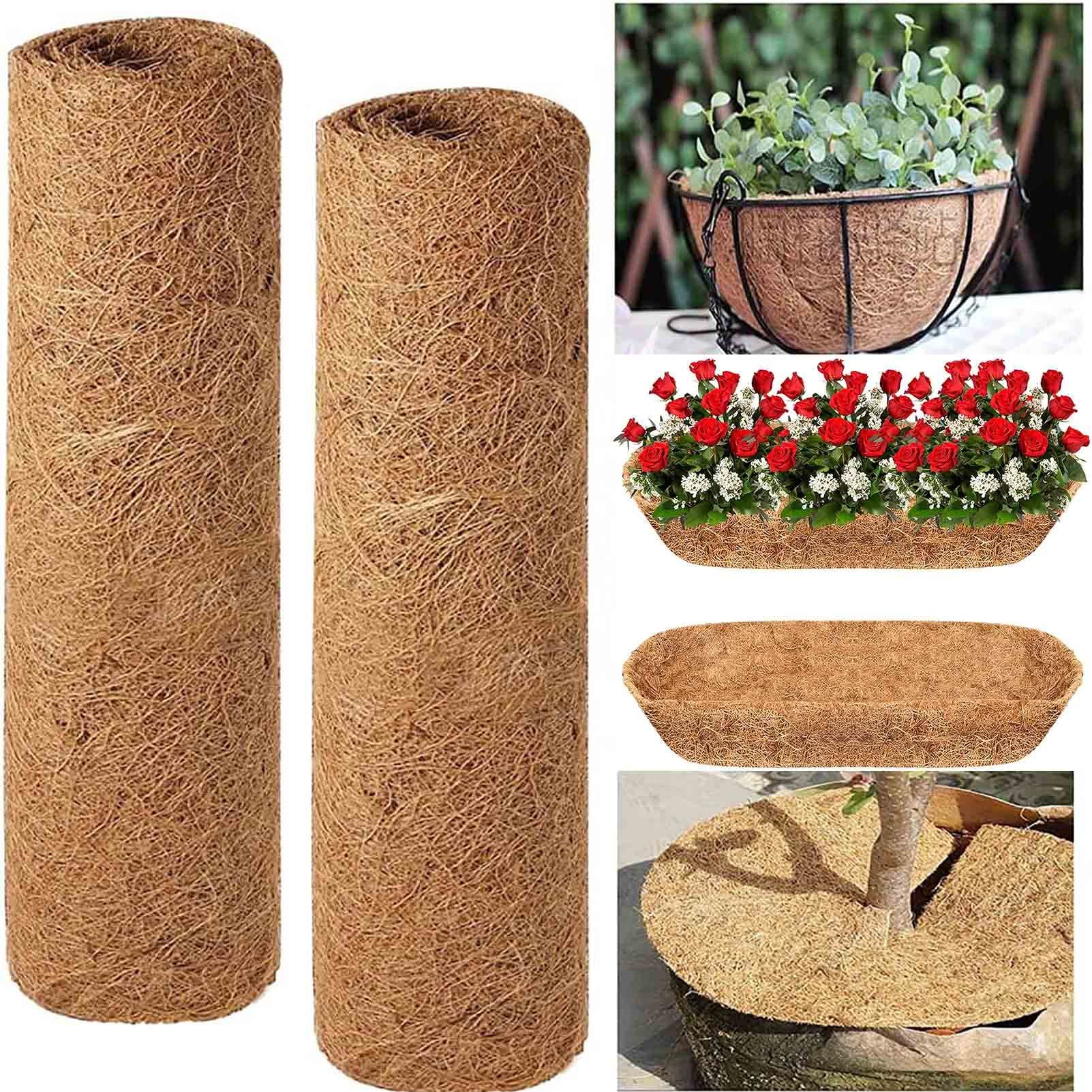 Rollo de alfombra de fibra de coco para reptiles, antideslizante para invierno, forro aislante para plantas, protección contra el frío, 110 cm x 300 cm