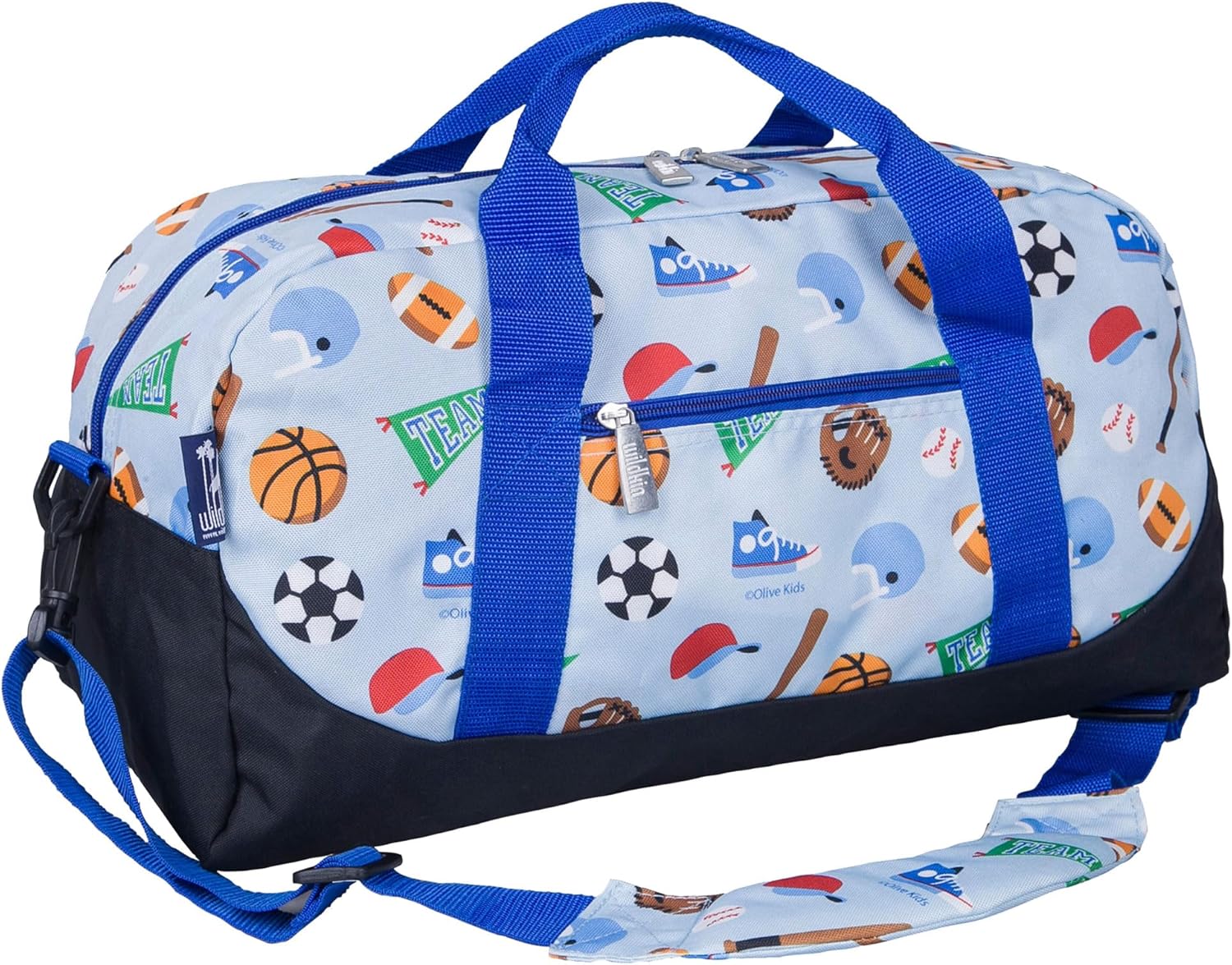 Wildkin Kids Overnighter Duffel Bag – Carry-On Travel Bag for School & Sleepovers, Lightweight, Durable, Boys & Girls Ages 4–15 – Game On