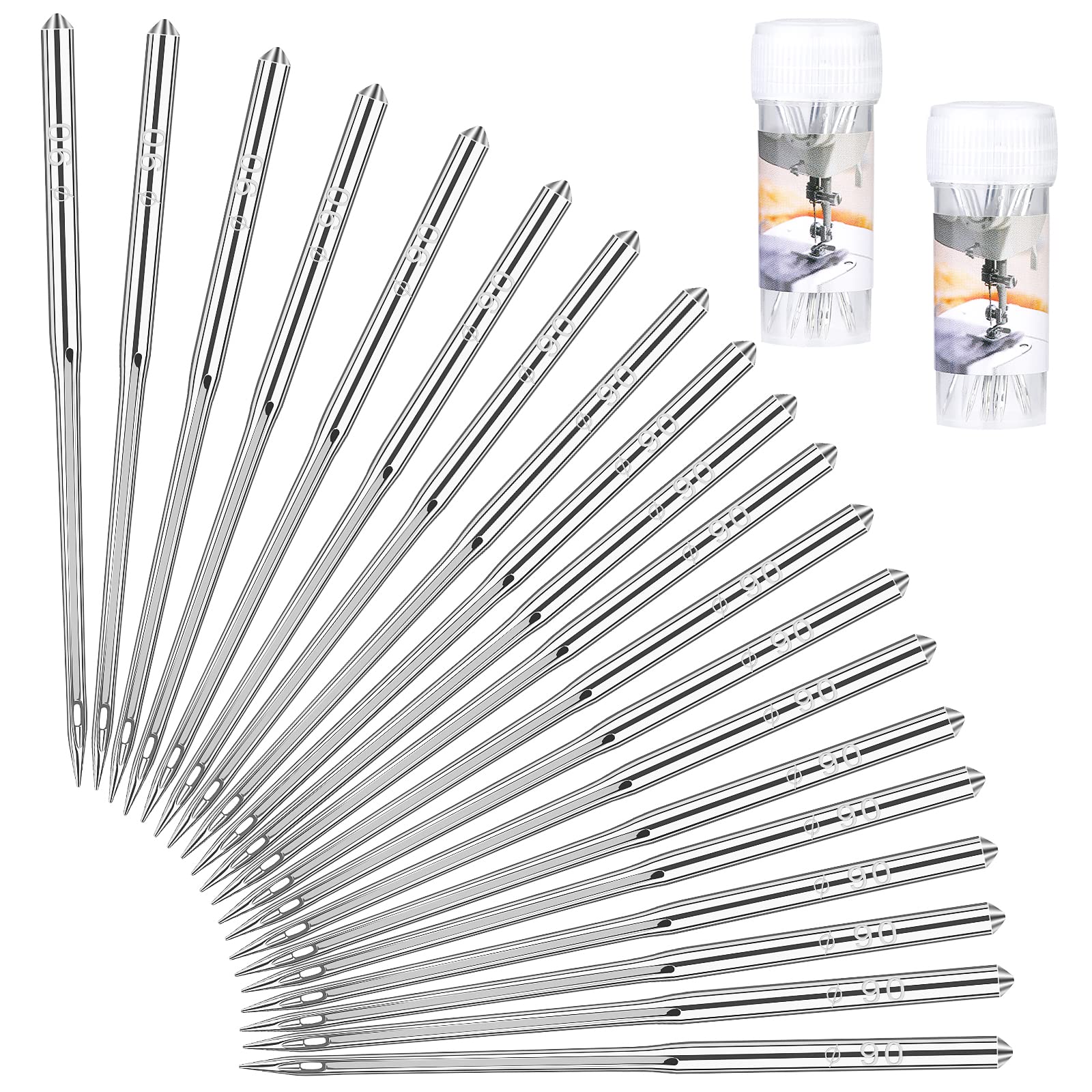 Buy BUOKKON 20 Pcs Sewing Machine Needles, 90/14 Sewing Machine Needles