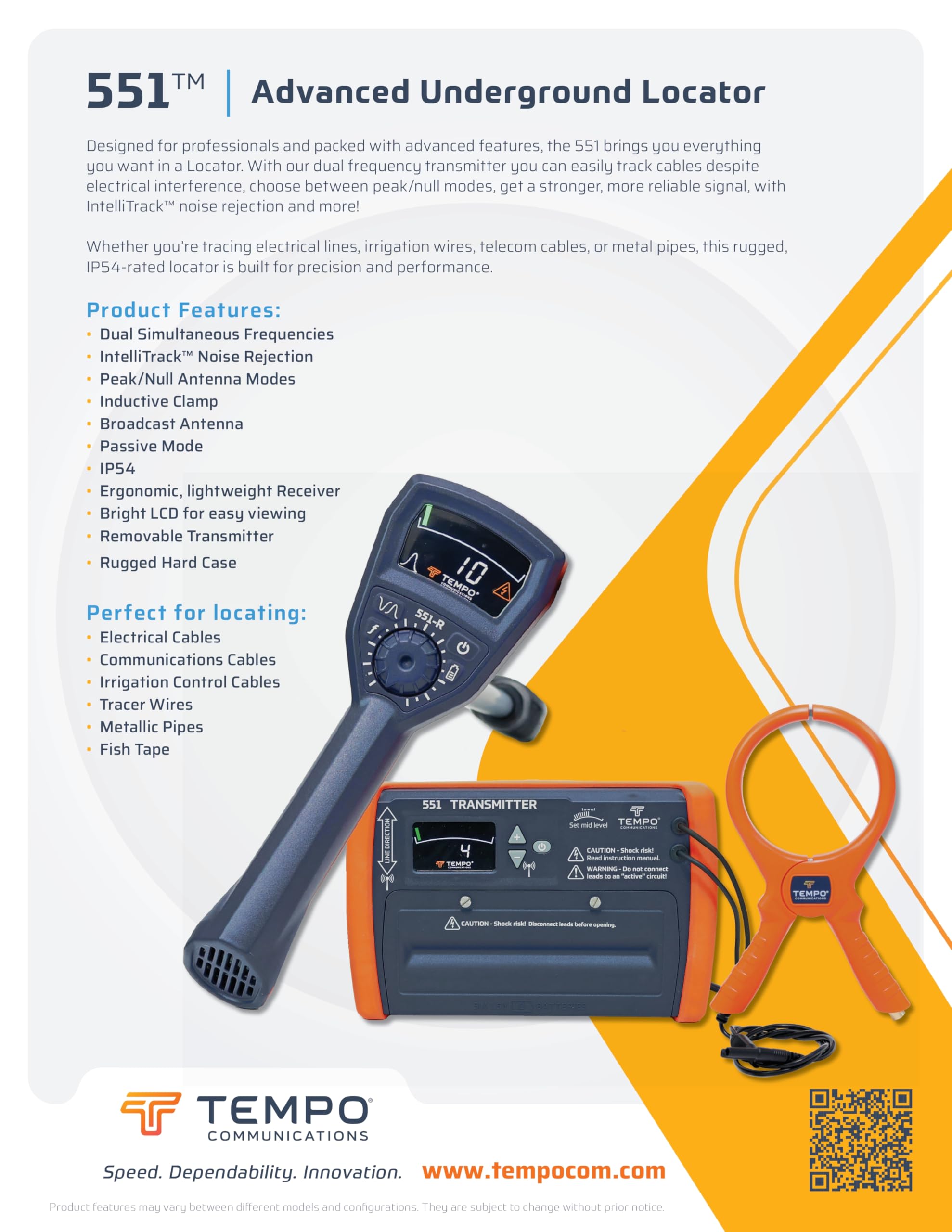 TEMPO 551 Advanced Underground Utility Locator, IP54-rated Underground Wire Locator, Buried Wire Locator, Dual-Frequency Underground Wire Tracer — Amazon image 6
