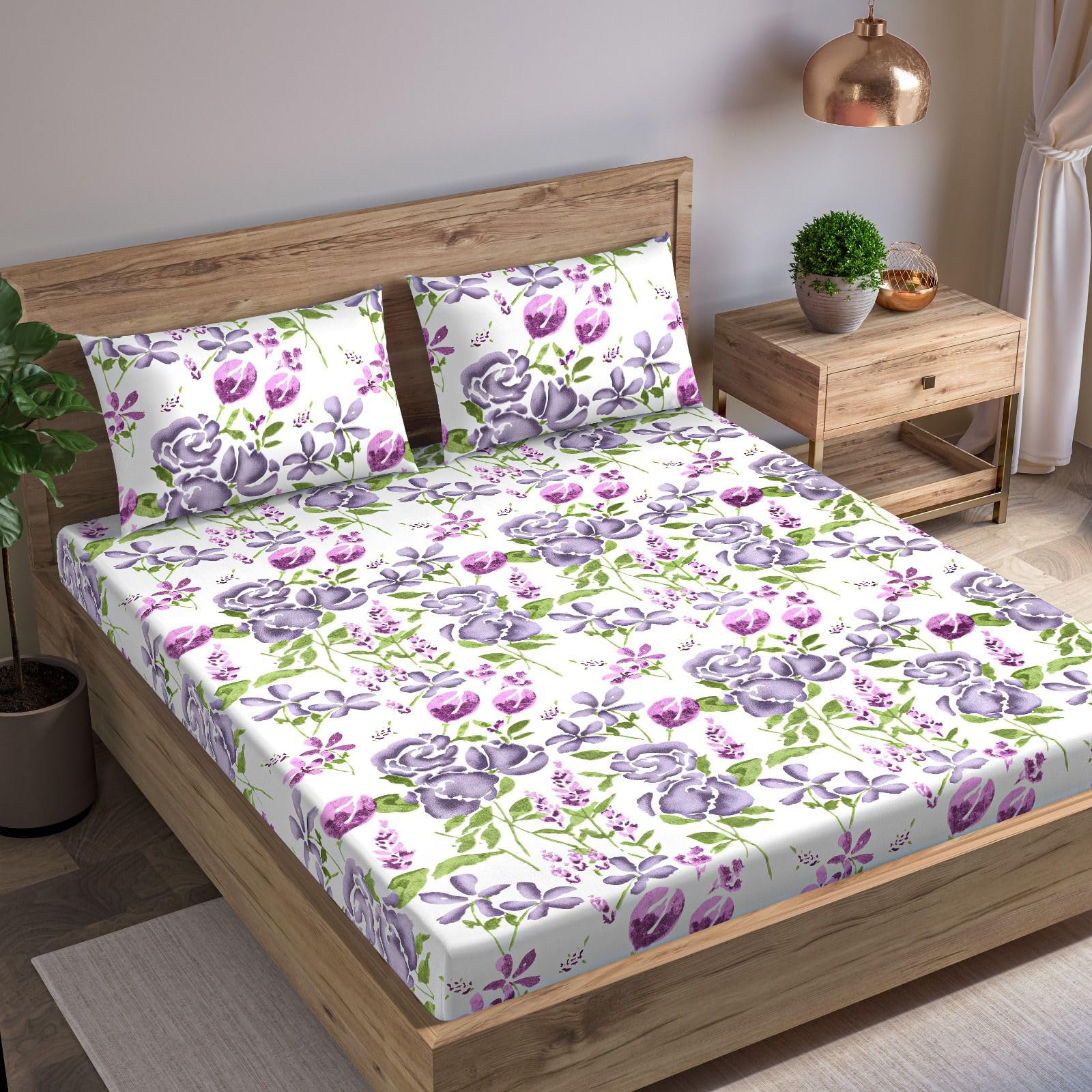 Cotton King Size Fitted Bed Sheet Set -30 Cotton King Size Fitted Bed Sheet Set -30