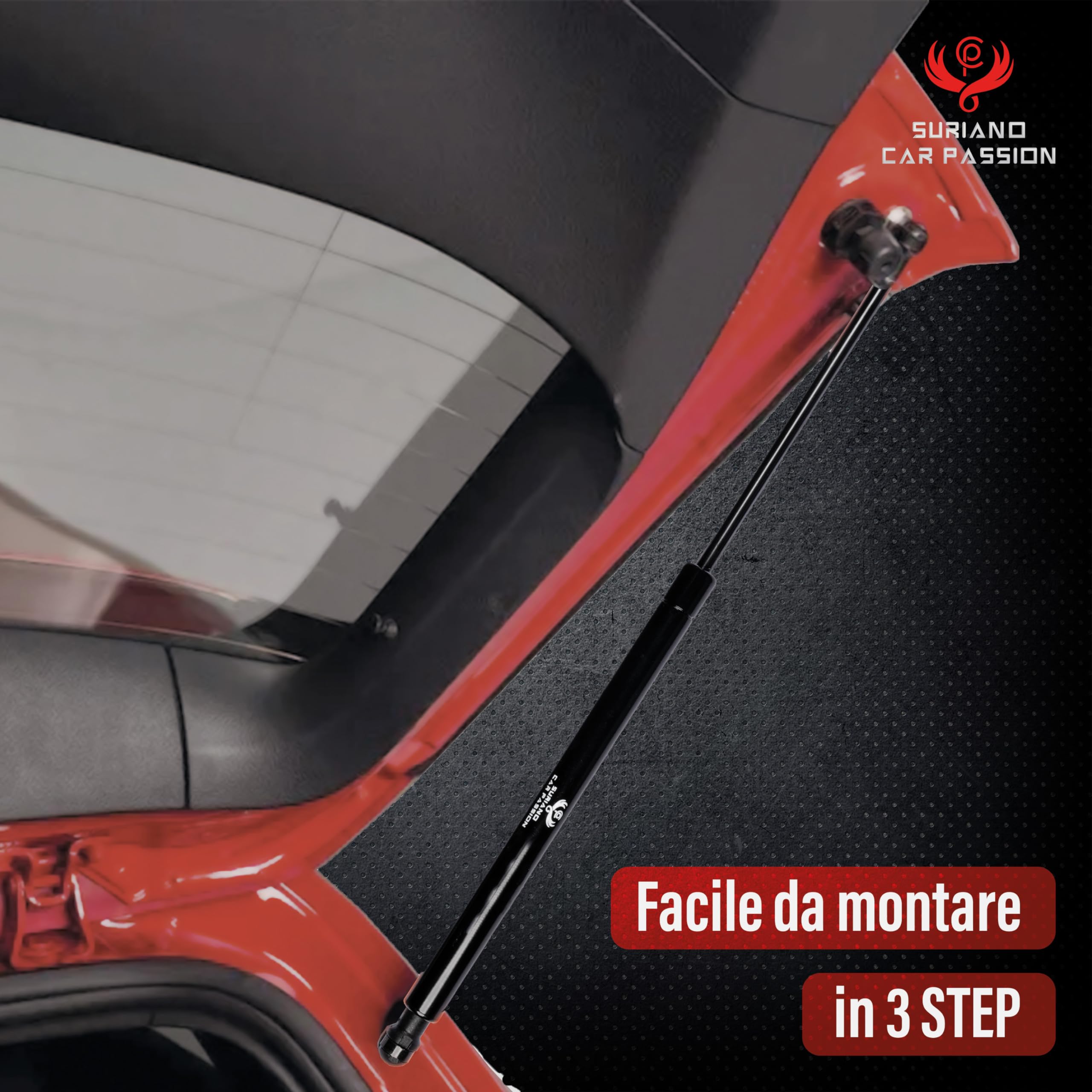 Molle a Gas Portellone Posteriore Compatibili con SMART FORTWO 453 dal 2014 in poi Portellone Asta Bagagliaio