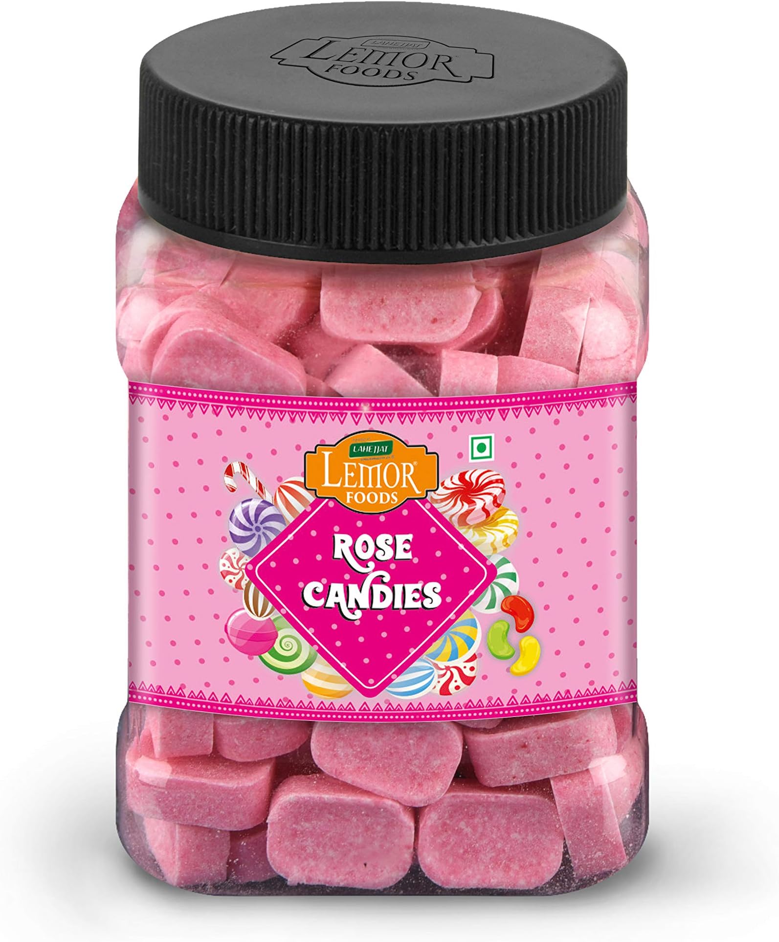 Fruit Candy Sugar Candy Rose Mint Flavored Sugar Boiled Candy for Kids and adults (330 gms, 165 gm x 2 Jars) Mint Candy For Kids And Adults, Khatti Mithi Goli