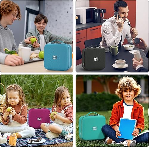 Miniatura 7 de Lonchera aislada para niños y adultos, lonchera pequeña para el trabajo de oficina escolar, triple capa de aislamiento para mantener el calor y