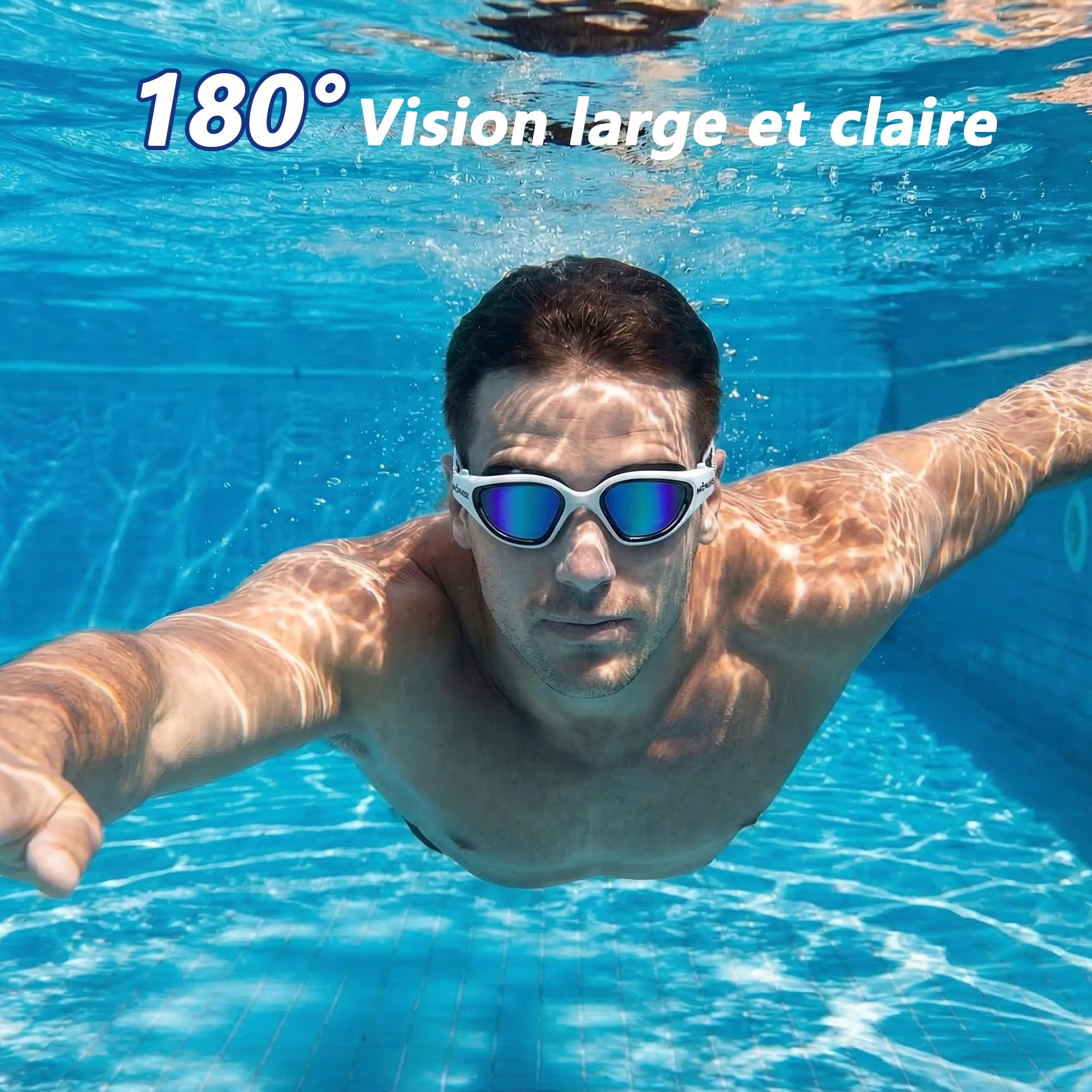 MOMUSE Lunettes de Natation Adultes Anti-Buée Protection UV Unisexe