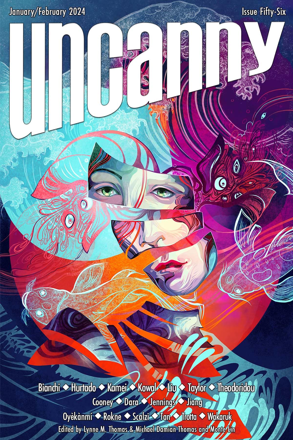 Cover of Uncanny Magazine, January-February 2024