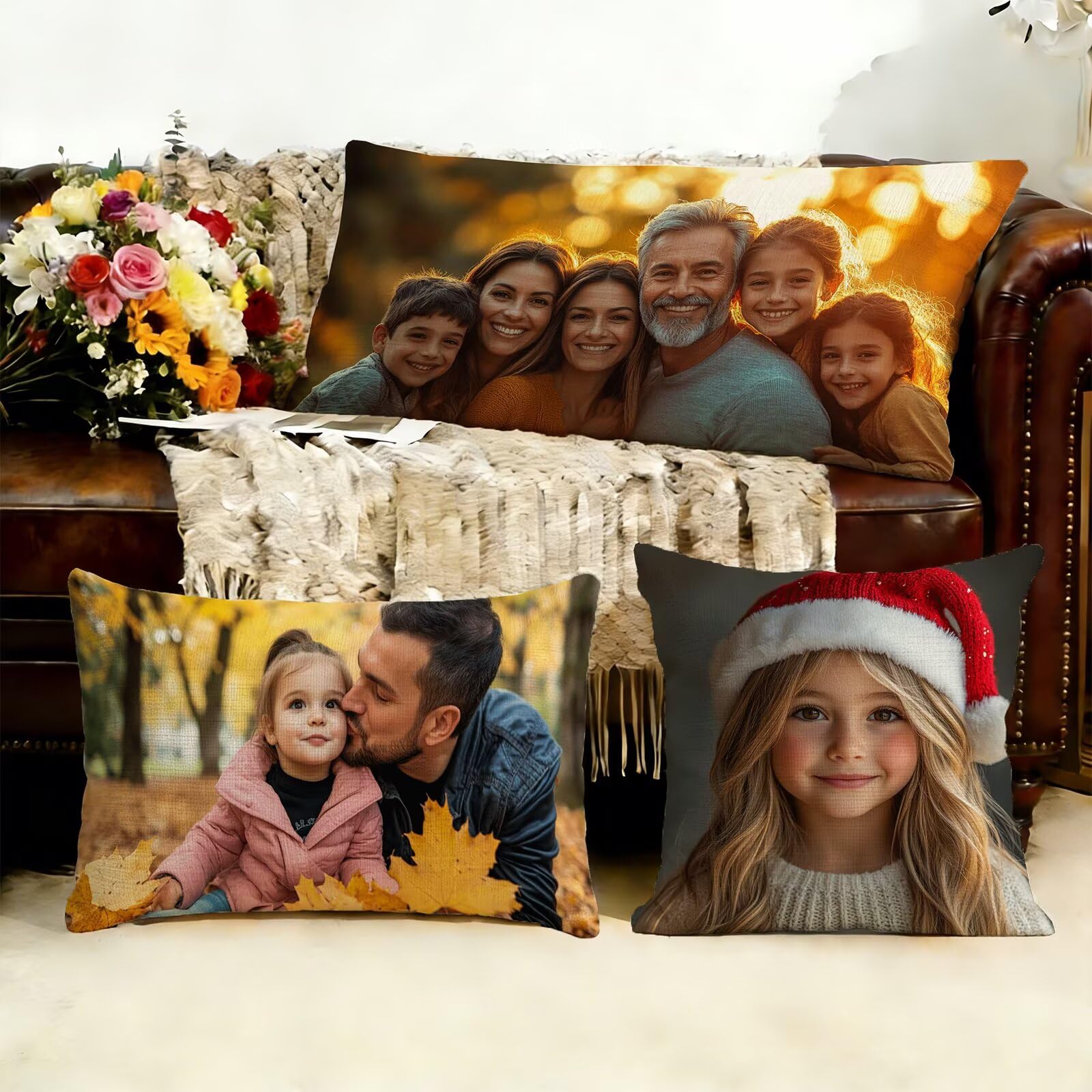 Cojin Personalizado Foto a Doble Cara 60x180cm - Cojines Exterior,Funda de Almohada Impermeable - Regalo Original para San Valentín y Aniversario Parejas para Cama Sofa Terraza Salon Jardin J1-107
