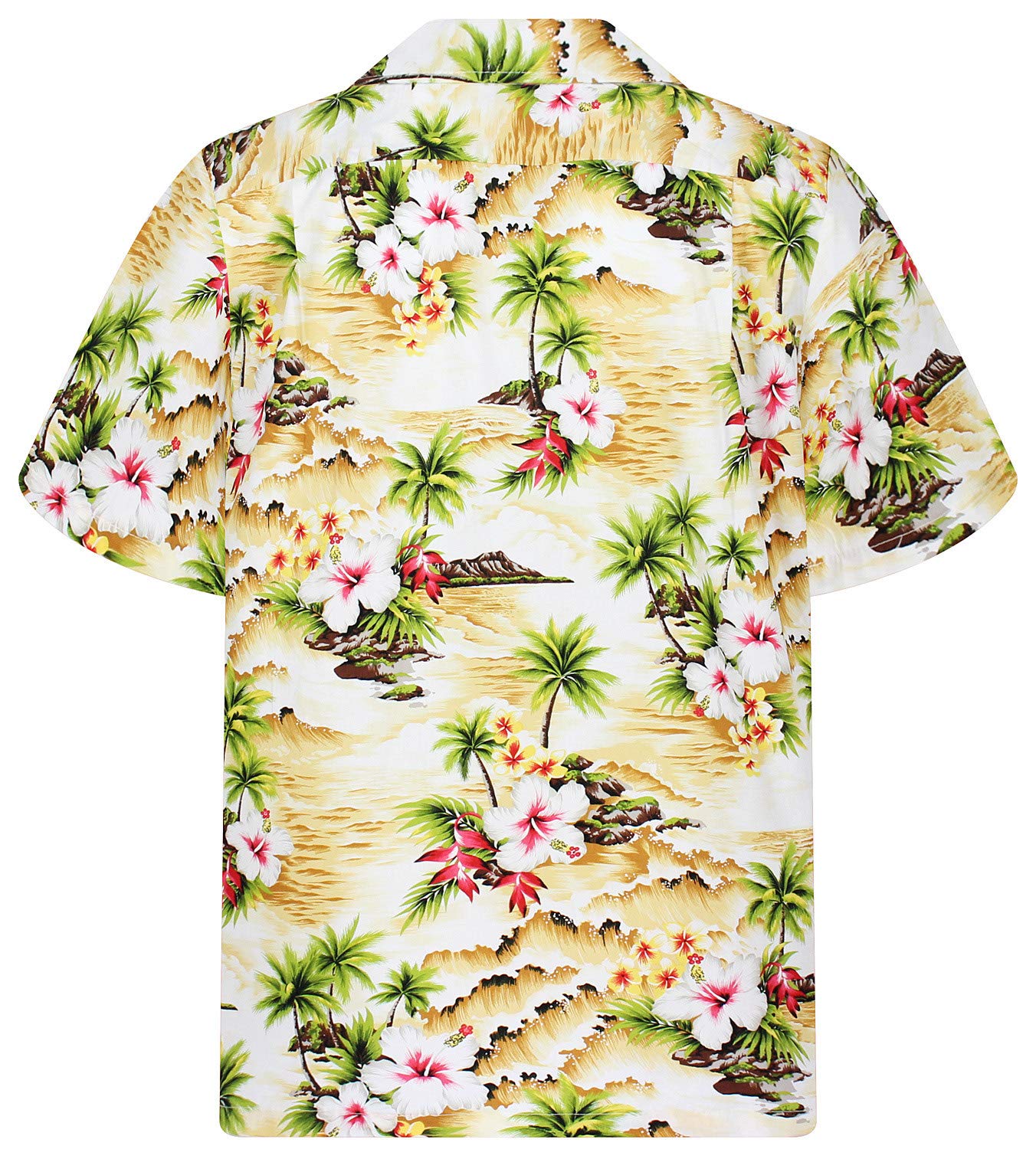 P.L.A. Original Camicia Hawaiana, Wave, beige M