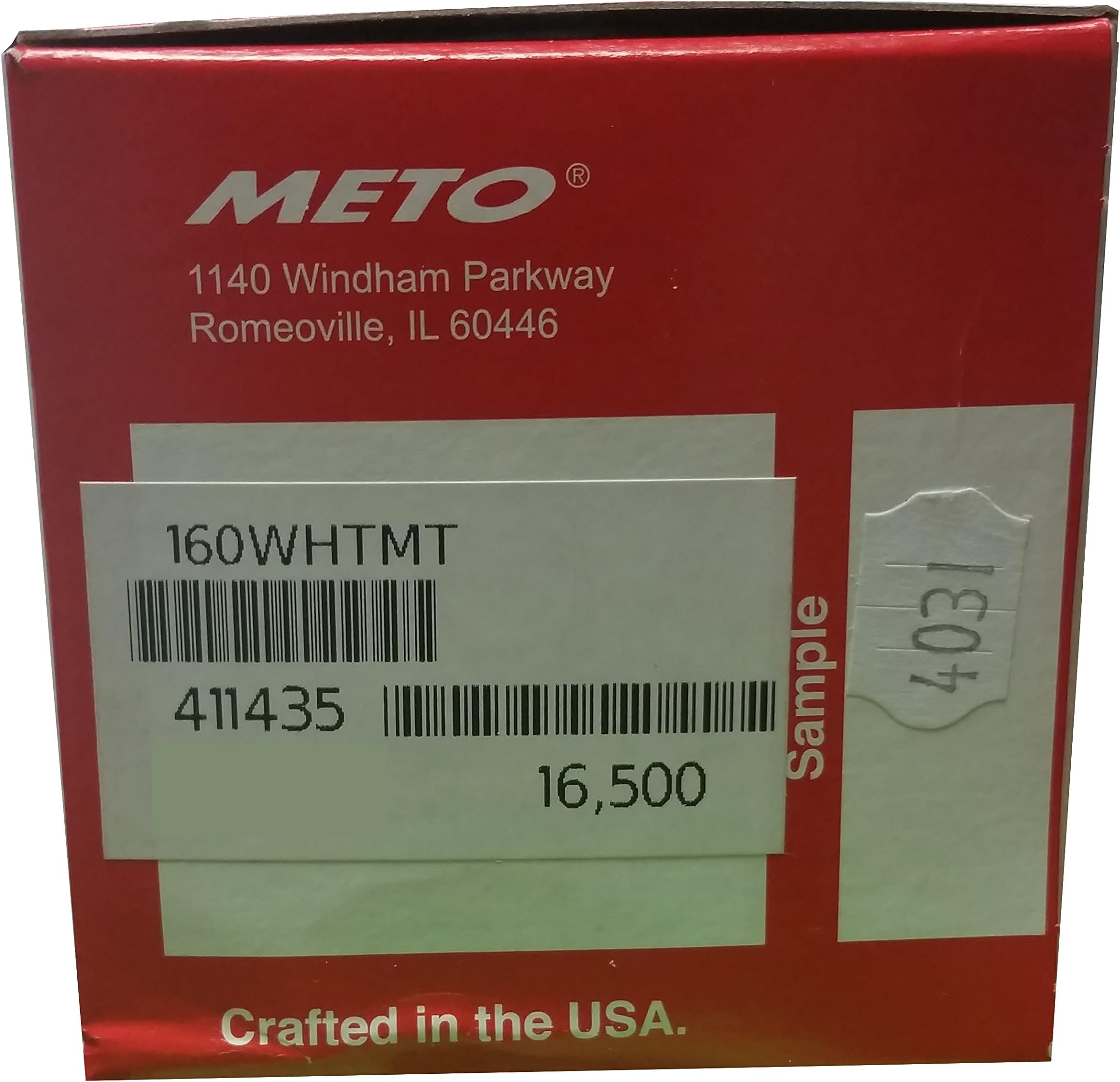 Meto 1600 White MPTP Labels (16.5m) 5.16
