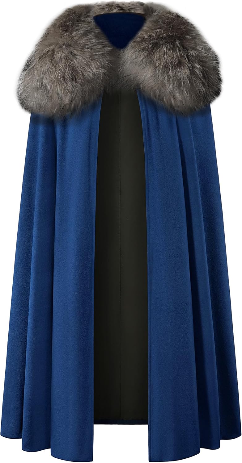 Mens Viking Robe Costume Fur Cloak Shoulder Lengthened Cape Medieval King Lord Cape LARP Cosplay