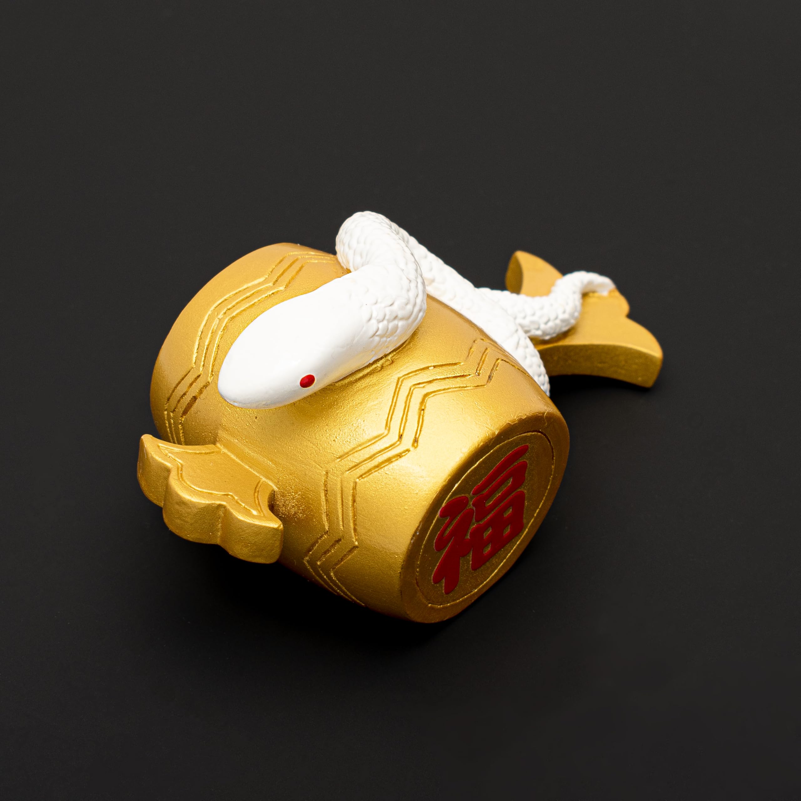 Amazon.co.jp: 白崎八幡宮 福財 白蛇の金運小槌 置物 : ホーム＆キッチン