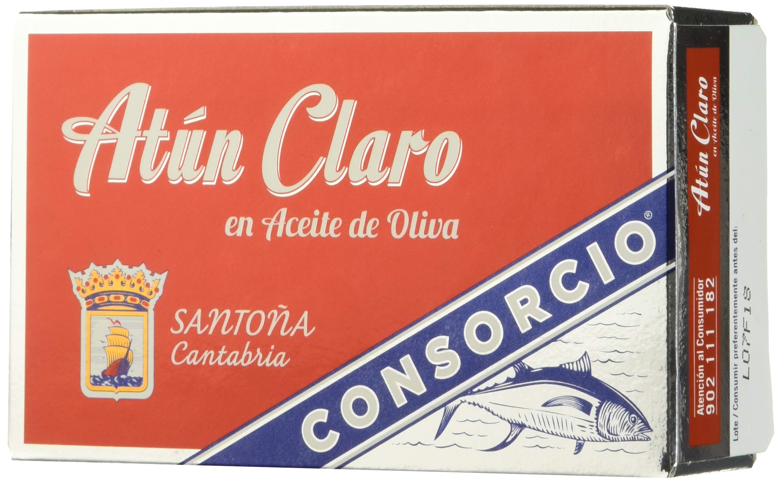 Consorcio - Atún en Aceite | Pack de 16 Latas de 110 gr, Total de 1760 gr | Atún de Santoña con Aceite y Sal en Lata | 100% Natural