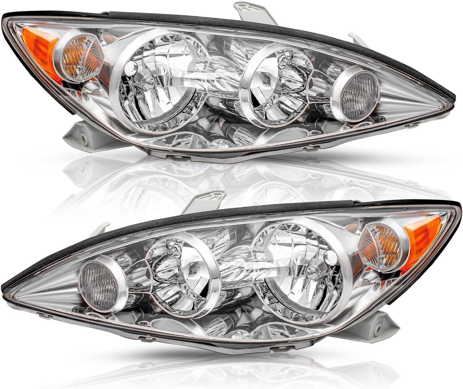 ROADEAL Headlights Assembly for 2002 2003 2004 Toyota Camry