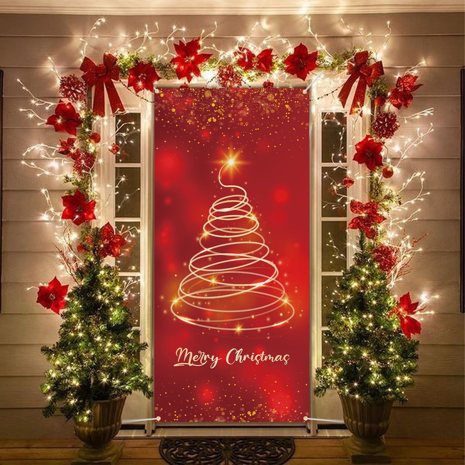 Red and gold christmas party theme Clearance