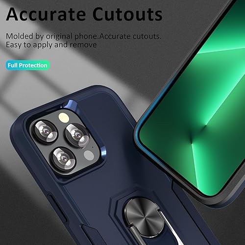 Miniatura 3 de Funda de teléfono para iPhone 13 Pro Max, funda para iPhone 13 Pro Max, funda de armadura resistente con soporte y anillo para iPhone 13 Pro Max,