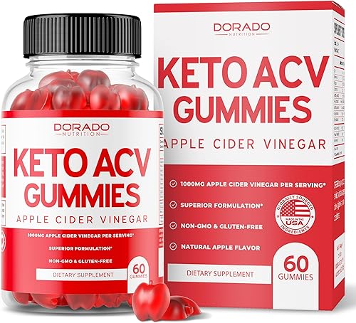 Keto ACV Gummies Advanced Weight Loss – Gomitas Keto de 1000 mg (ACV para pérdida de peso y grasa del vientre), quema de grasa, delicioso sabor a