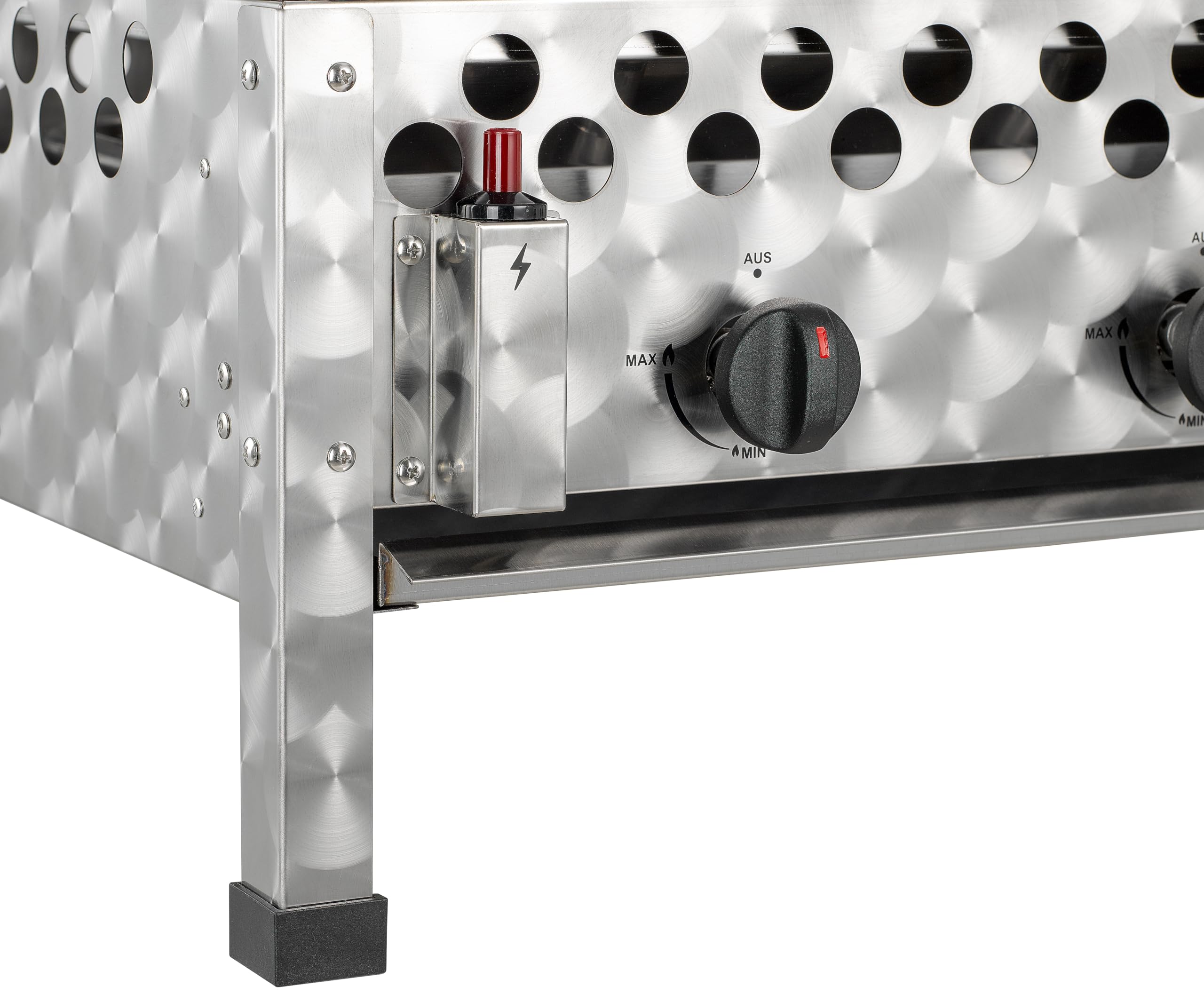 tepro Gasgrill Wurstbräter mit Grillrost, 3 Edelstahl-Brenner je circa 4 kW, Grillfläche circa 56,5 x 46,5 cm, Maße circa 66 x 56 x 28,2 cm