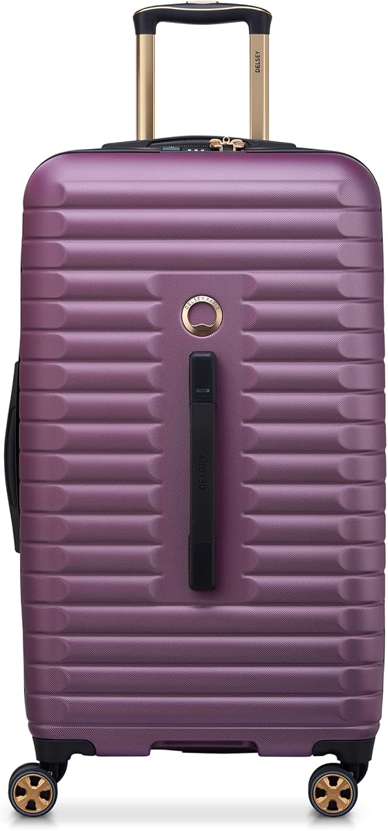 DELSEY PARIS Cruise 3.0, equipaje en maletero facturado de 26 pulgadas, color ciruela | Maleta expandible, rígida, liviana 100 % policarbonato, ruedas giratorias de doble densidad, candado TSA