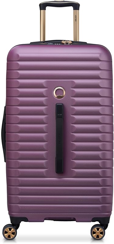 DELSEY PARIS Cruise 3.0, equipaje en maletero facturado de 26 pulgadas, color ciruela | valija expandible, rígida, liviana 100 % policarbonato, ruedas giratorias de doble densidad, candado TSA