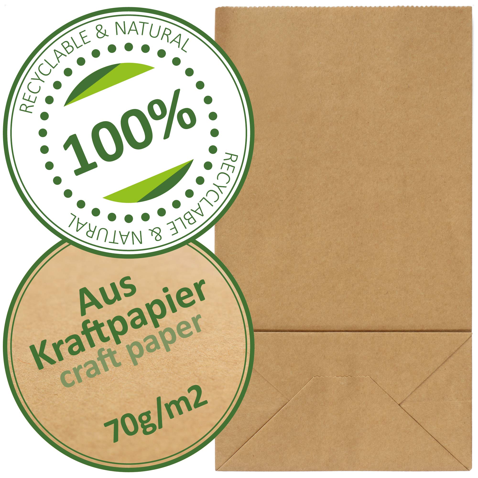 Robin Goods® 50x brown paper bags, gift bags made of unbleached kraft paper - Image 3