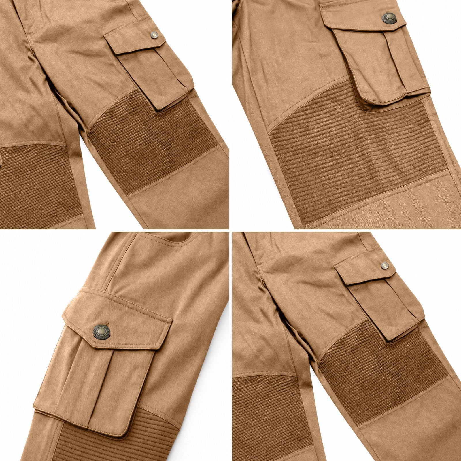 SOOUICKER Herren Cargohose Stretch Baumwolle Outdoor