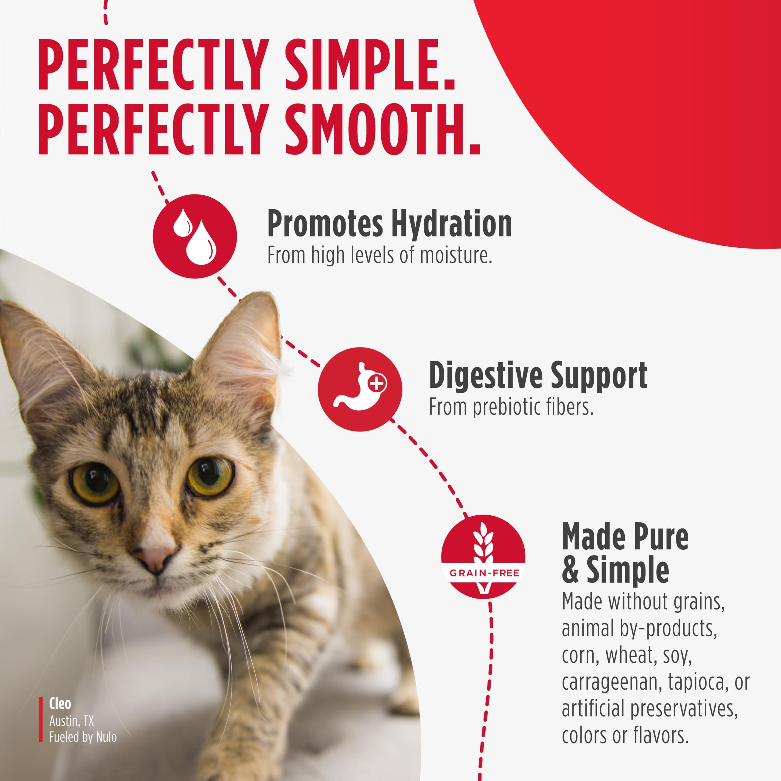 Nulo Freestyle Getreidefrei Perfect Purees Premium Nasse Katzen-Leckerlis, quetschbarer Mahlzeit-Topper für Katzen, hoher Feuchtigkeitsgehalt zur Unterstützung der Katzenhydratation, 14,2 g