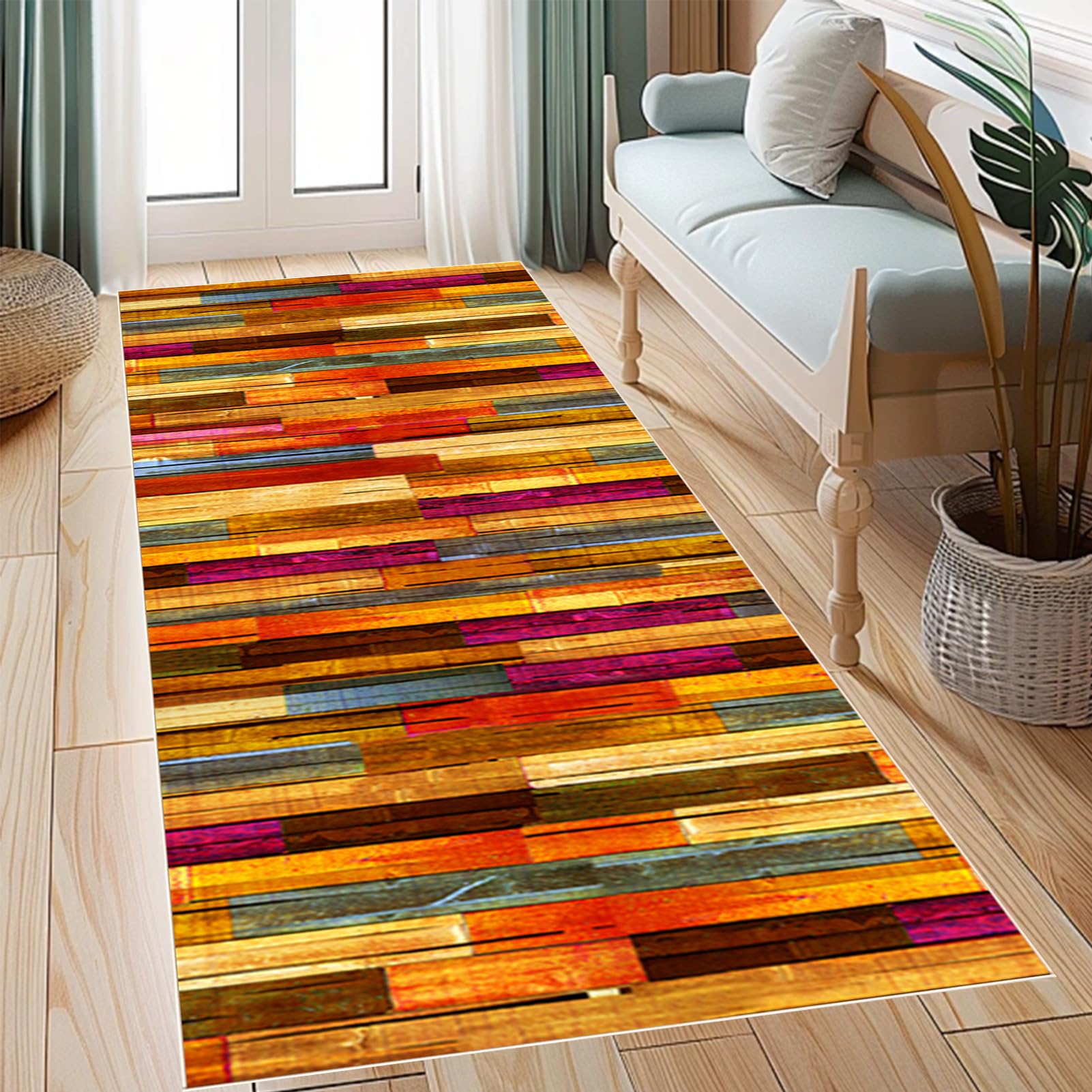 Dywan Chodnik Kuchenny Antypoślizgowy Dywan Korytarz Dywan Runner Chodnik Mata Wejście Dywan Długi Korytarz Mata Do Salonu Sypialnia Wejście Wewnętrzne 110 x 550 cm
