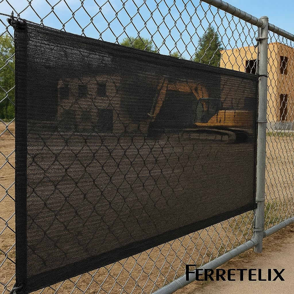 Ferretelix® Malla de Ocultación Negra 2 x 50 m – 95% Sombreado para Jardín, Valla y Terrazas