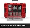 Einhell Professional Akülü Darbeli Vidalama TP-CD 18/70 Li-i BL+70 (3 Ah) Power X-Change (18 V, kömürsüz, 70 Nm, darbeli delme fonksiyonu, 70 parça aksesuar, E-Case, akü, şarj cihazı)
