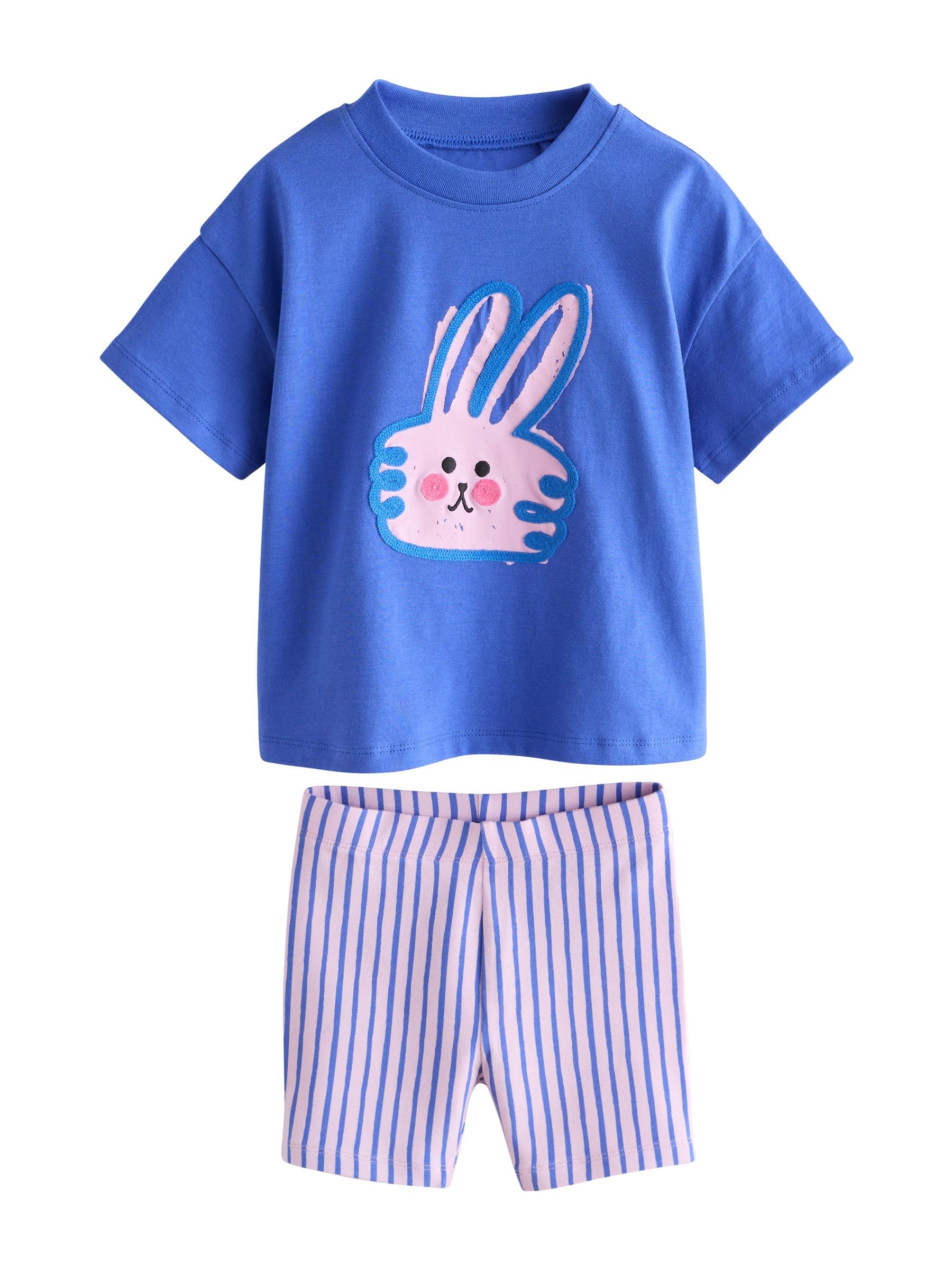 NEXT Mädchen Oberteil und Radlershorts, 2-teiliges Set