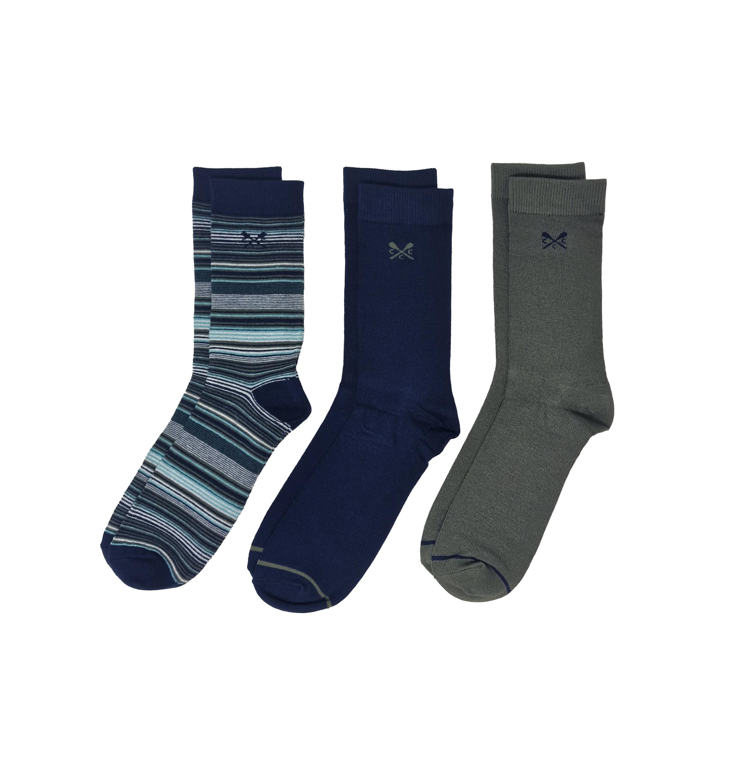 Crew Clothing Mens 3 Pack Bamboo Socks One Size