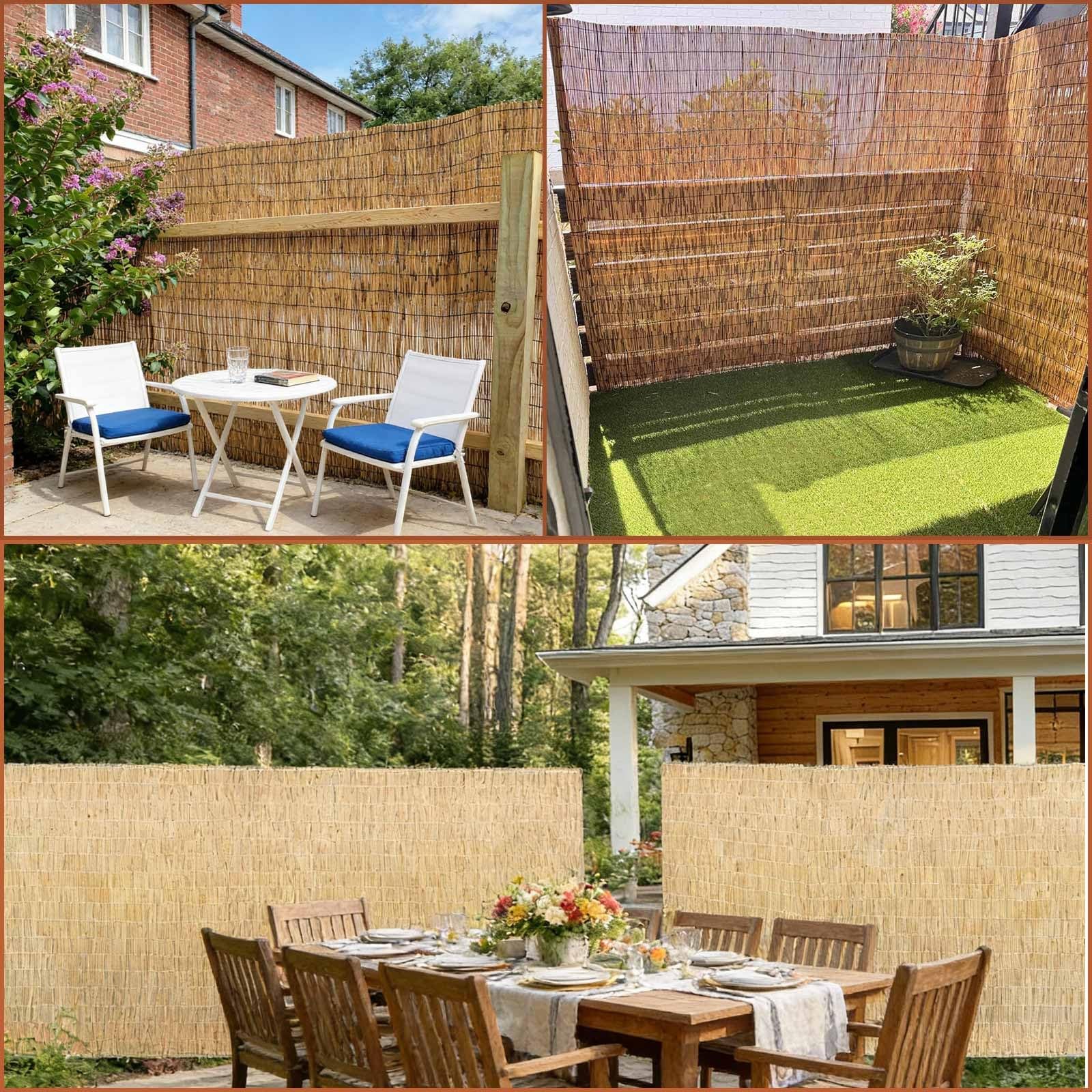 Cloture En Roseau Panneau Brise-Vue En Roseau Naturel Clôture D'intimité Paravent Exterieur Cloture Jardin Grillage Cache Balcon Canisse Bambou 1m 1m20 1m50 1m60 1m80 Hauteur(Carbonized,80x400cm)