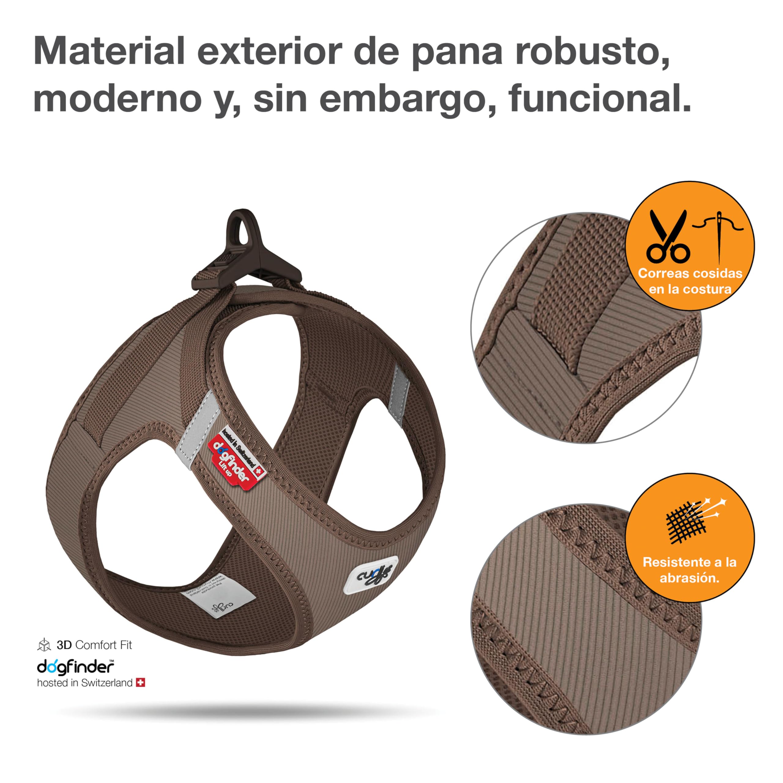 Vest Harness curli Clasp Cord Brown M