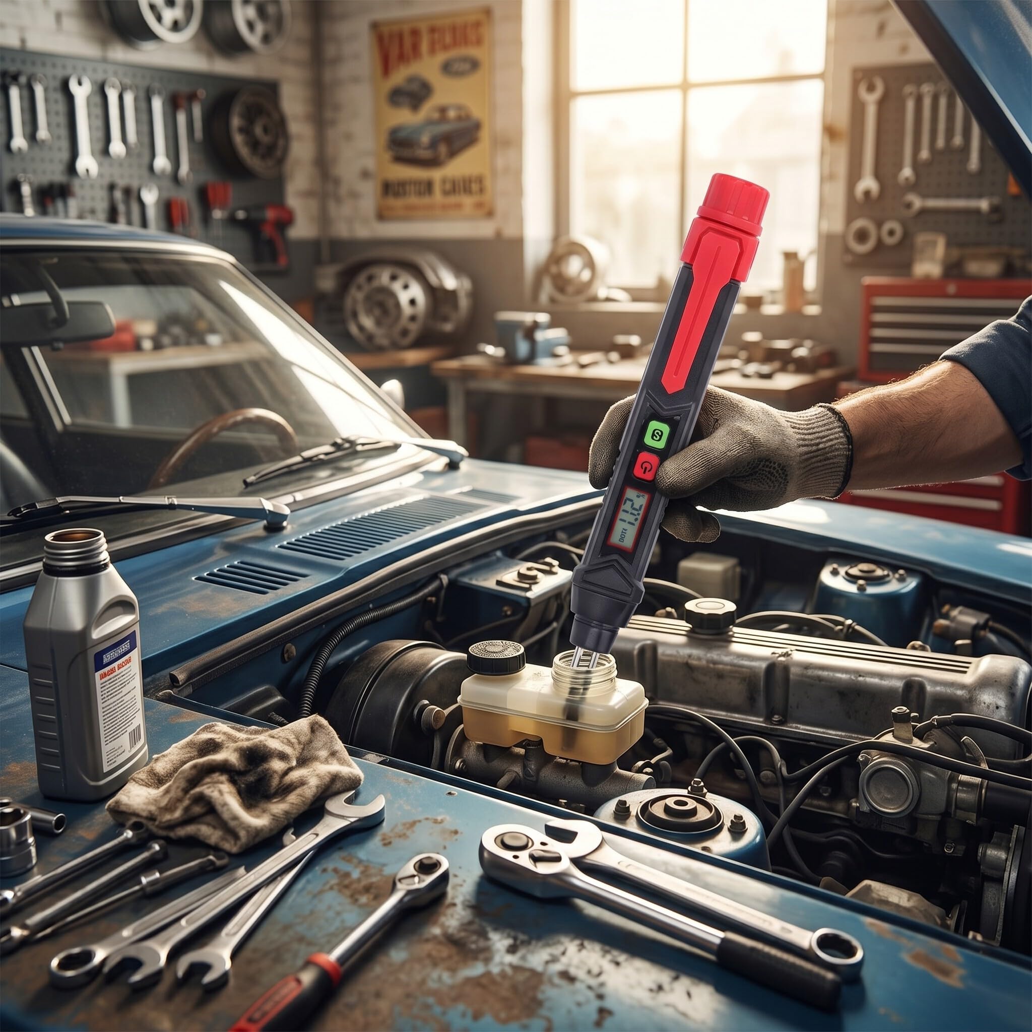 Probador de Líquido de Frenos Automotriz con Analizador de Humedad, Compatible con DOT 3, DOT 4 y DOT 5.1, Herramienta de Diagnóstico Profesional para Sistemas de Frenado