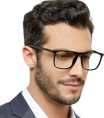 MARE AZZURO Gafas de lectura cuadradas para hombre 0 1.0 1.25 1.5 1.75 2.0 2.25 2.5 2.75 3.0 3.5 4.0 5.0 6.0 (negro 100)