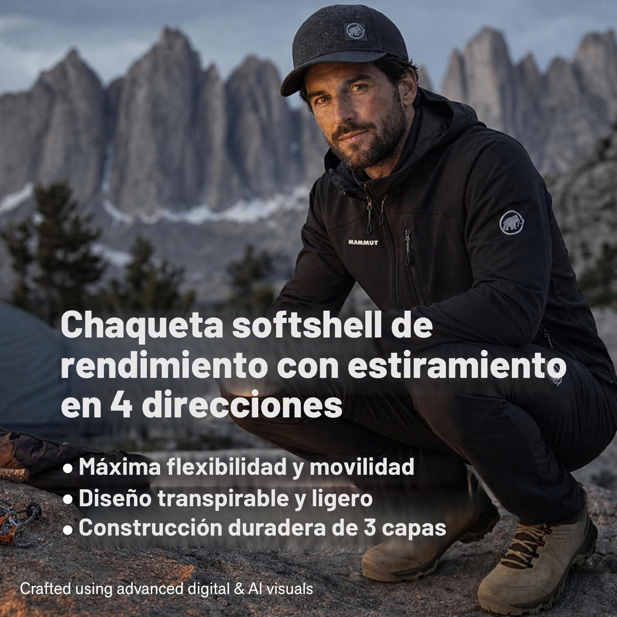 Mammut Outdoor Softshell Hooded Jacket Chaqueta Softshell Hombre