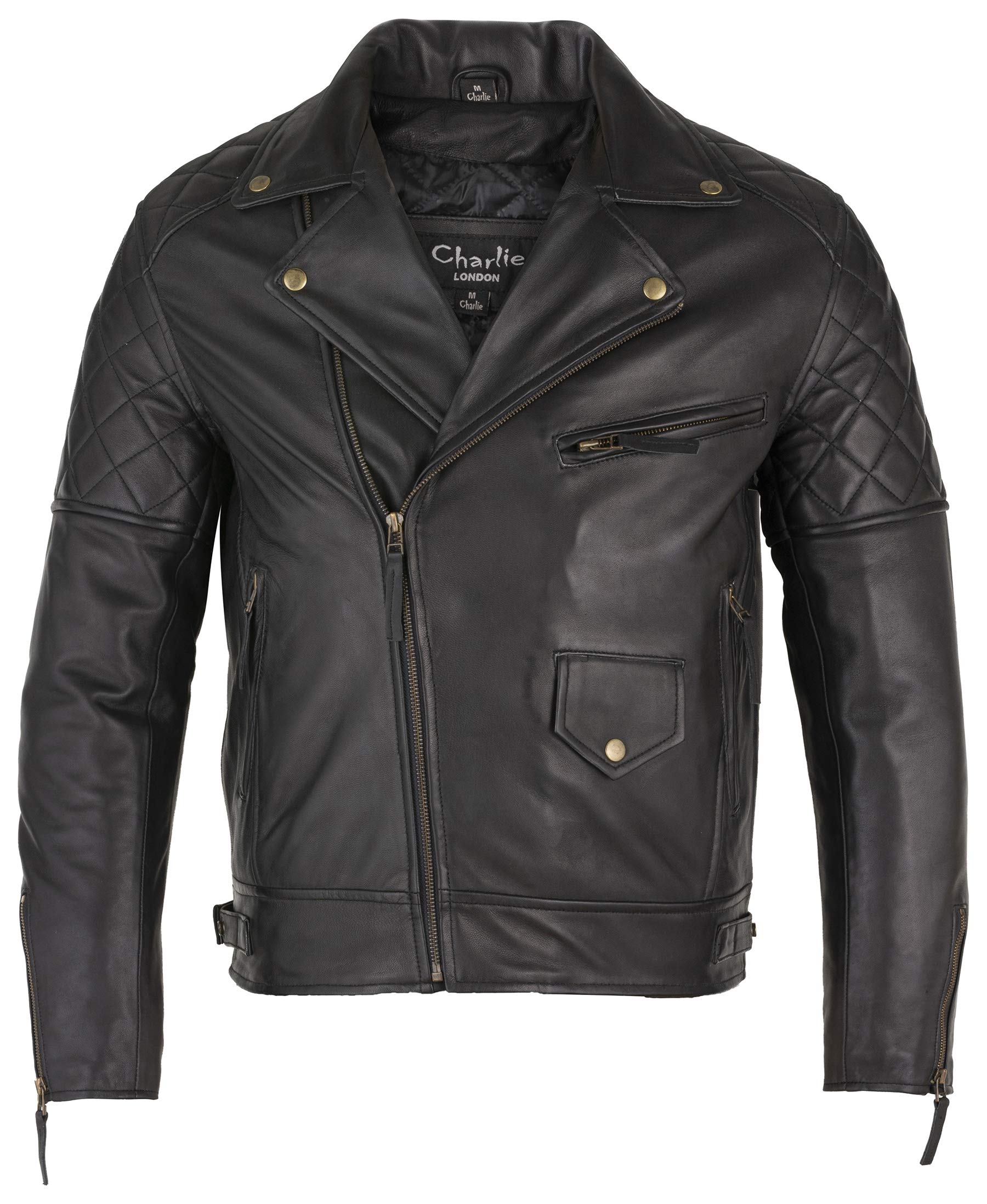 Buy Mens Ashwood Diamond Vintage Brown, Tan Biker Style Leather Jacket Red, Black Leather