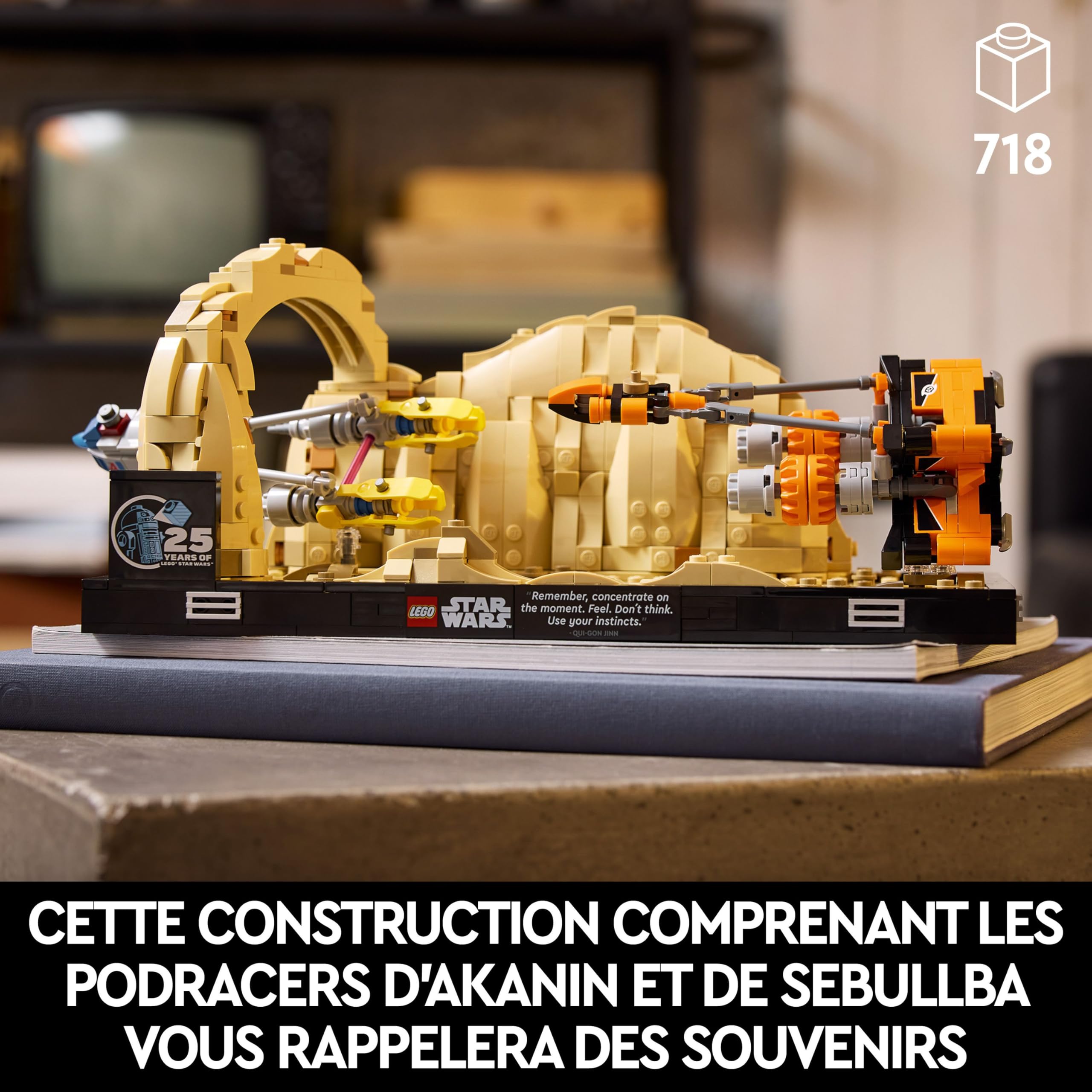 LEGO Star Wars : La Menace Fantôme Diorama de la Course de Podracers de Mos Espa - Maquette à Construire - Set de Collection à Offrir aux Adultes - Inclut Le Podracer d’Anakin Skywalker 75380