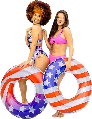 Miniatura 6 de Monsoon Citrus 2-Pack Luxury Pool Floats Swimming Float Beach Tube Floaties Ring Tubes