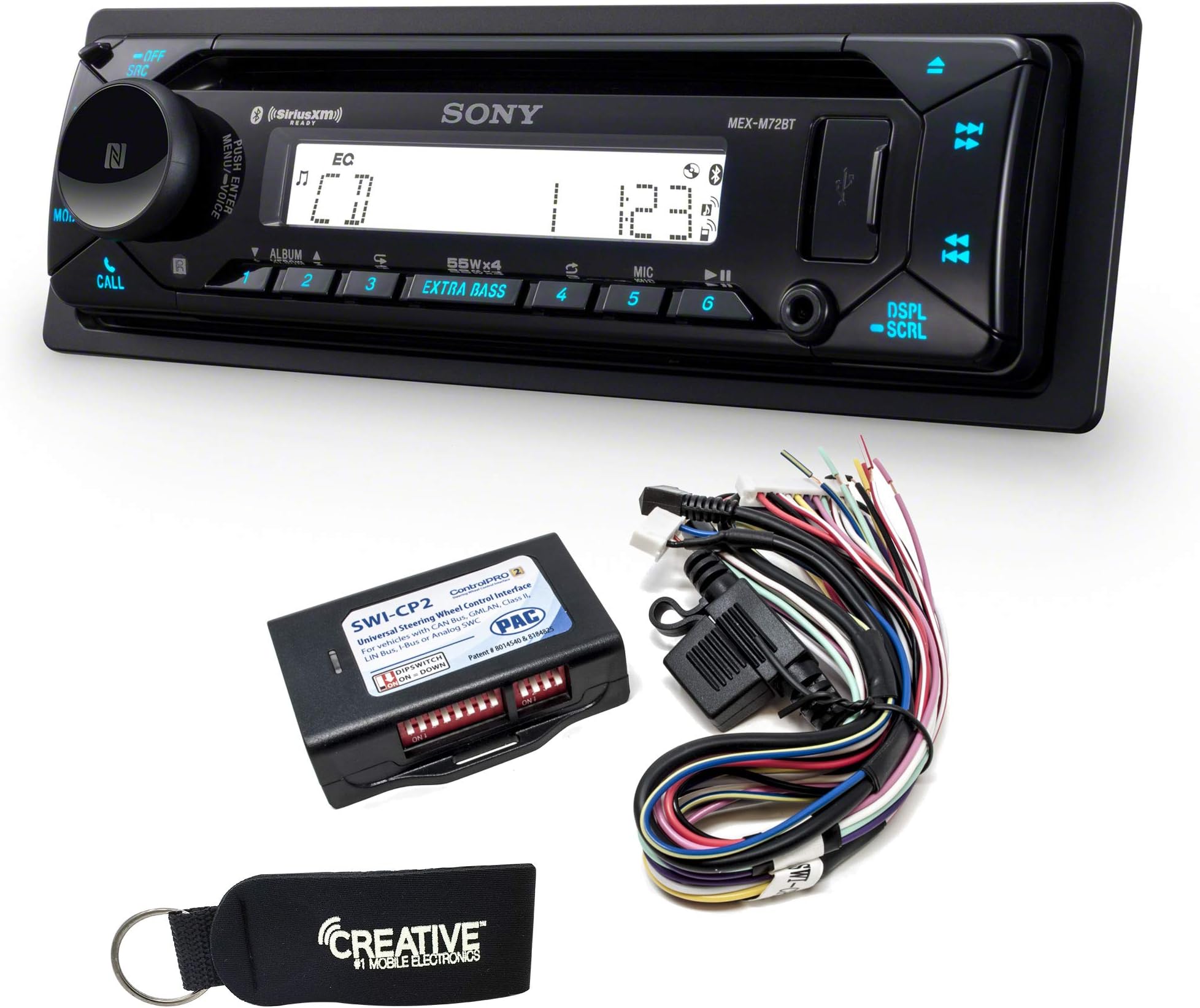 Sony MEX-M72BT Marine Bluetooth/CD Receiver & Handle Bar Control Interface Compatible with Harley 1998-2013